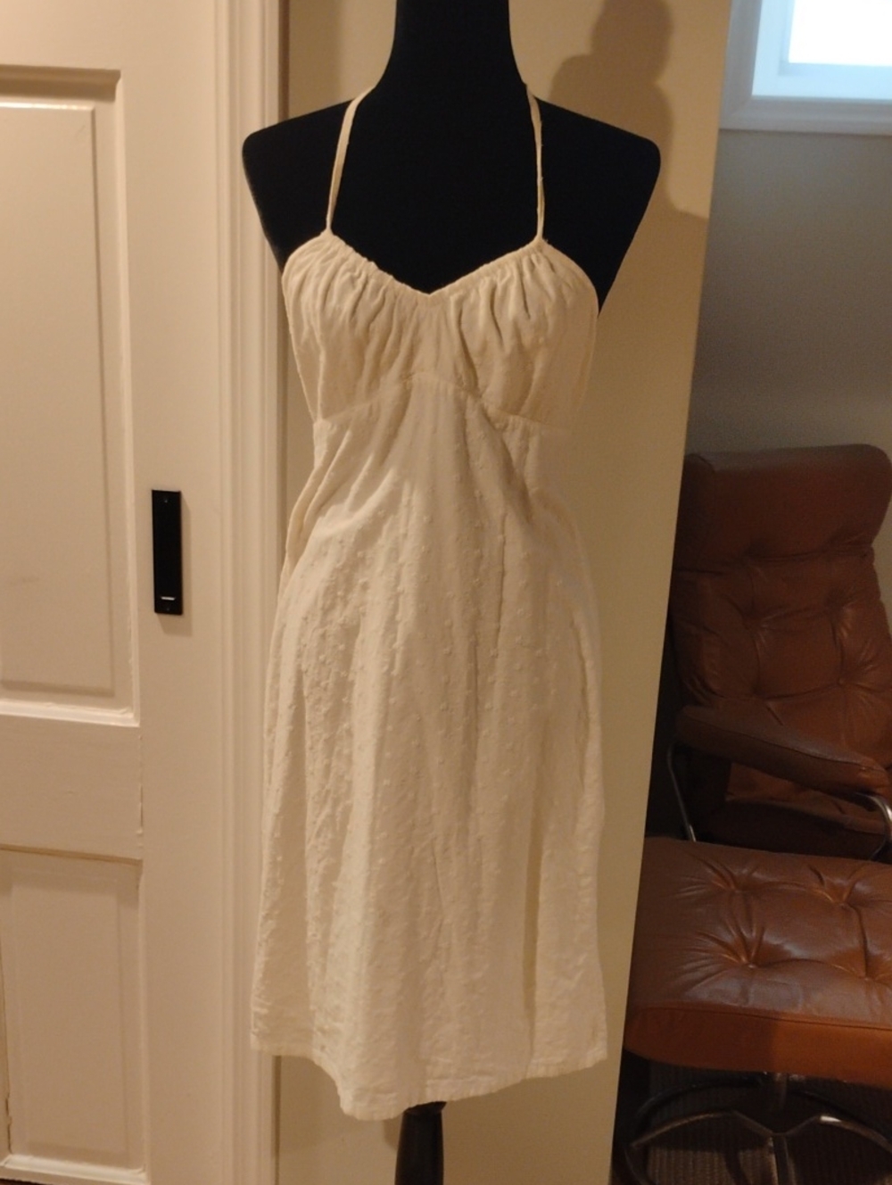 GAP Cream Halter Backless Dress